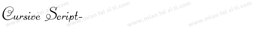 Cursive Script字体转换